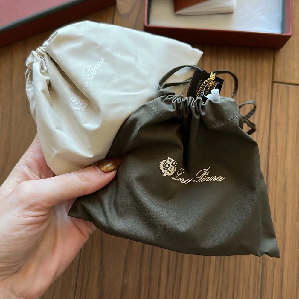 Loro Piana Beige Green Linen Face Mask